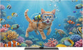 Ocean Diving Cat Coral Fish Indoor TV Cover, Elastic TV Screen Protector Funny by Unknown