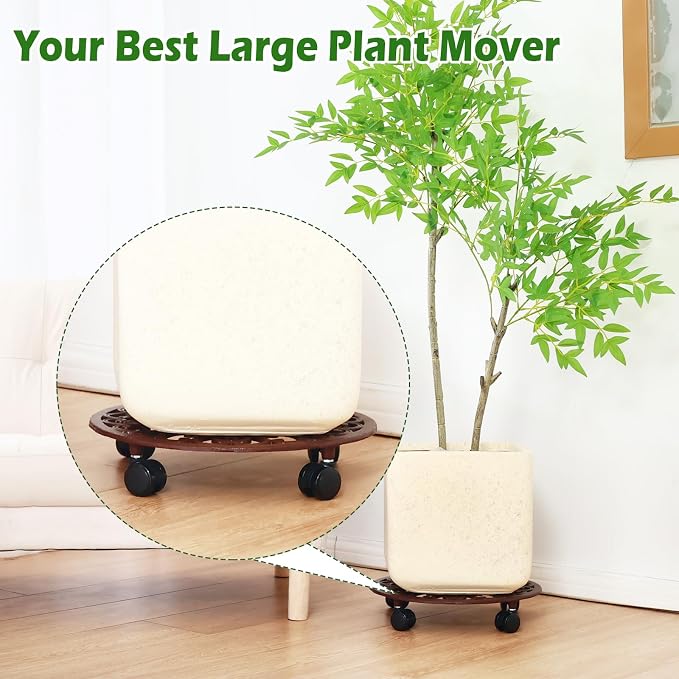 1 Packs 14 Inch Rolling Plant Stand - Image 5