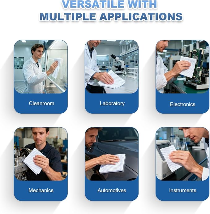 Anti-Static Microfiber Wipes 12"x12" Lint Free Cloths Reusable Special ESD - Image 9