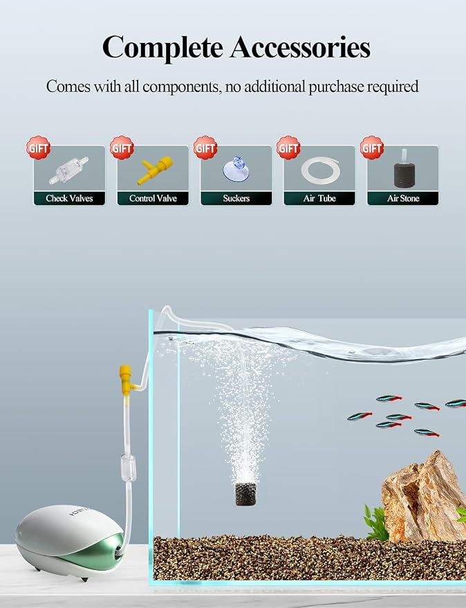 boxtech Aquarium Air Pump, Oxygen Fish Air Pump - Image 2