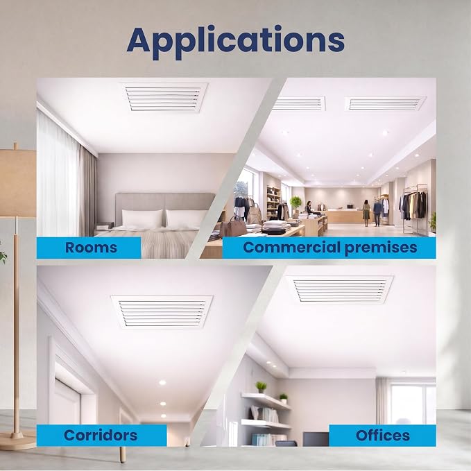 Aluminum 1-Way Air Vent Cover 20x8 Wall or Ceiling Register Multi-Shutter - Image 5