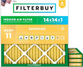 Filterbuy 14x14x1 Air Filter MERV 11 Superior Pet & Allergy Defense, by Filterbuy