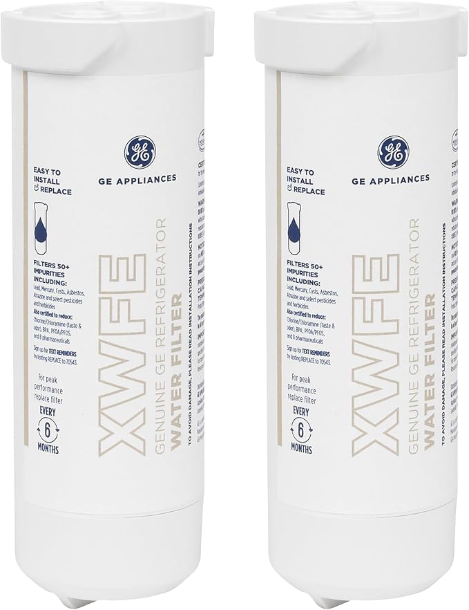 GE XWFE™ Refrigerator Water Filter, Genuine Replacement Filter, Certified to by GEAppliances