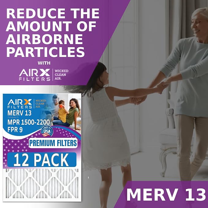 20x30x2 Air Filter MERV 13 Rating, 12 Pack of Furnace Filters Comparable to MPR - Image 4