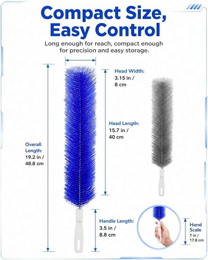 Bendable Microfiber Head Reusable Dust Remover Fan Cleaning Brush Flexible - Image 5