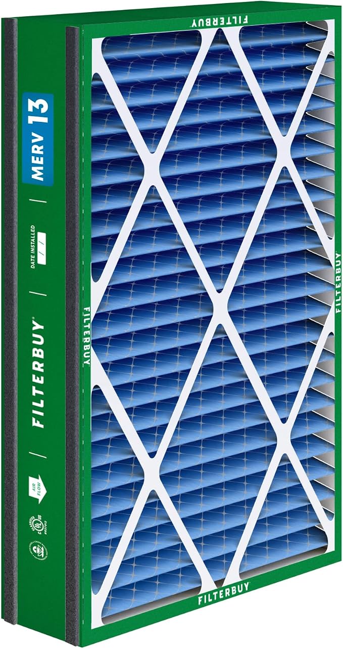 Filterbuy 16x25x5 Air Filter MERV 13 Optimal Smoke & Allergy Defense, - Image 9