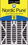 Nordic Pure 16x25x3 Pleated MERV 10 Plus Carbon Air Filter 1 Pack | Actual by NordicPure