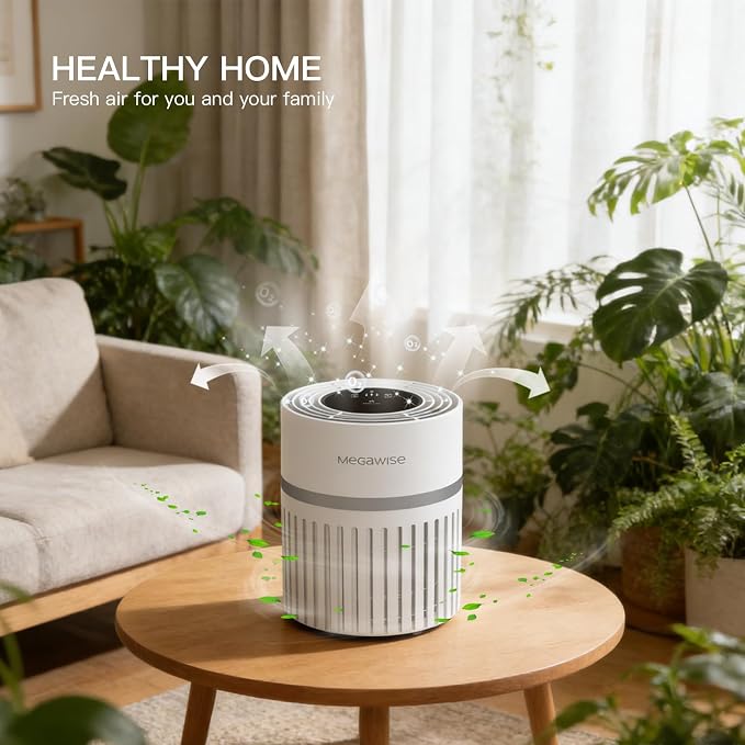 MEGAWISE Air Purifier for Large Rooms Up to 1076 ft², H13 True HEPA Filter - Image 4