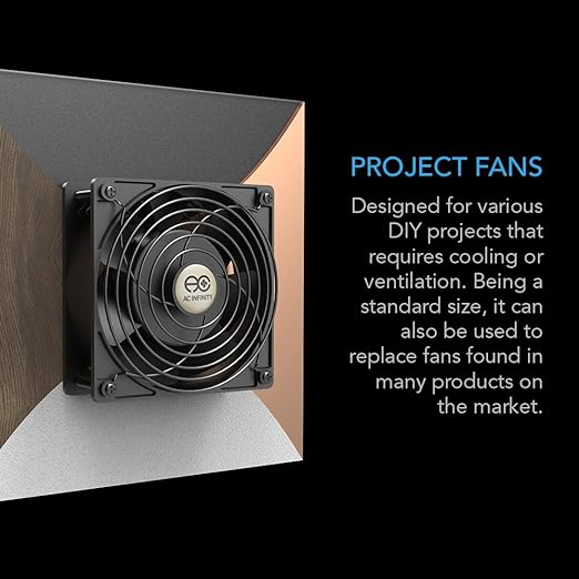 AC Infinity AXIAL 9238, Muffin Fan, 120V AC 92mm x 38mm High Speed, - Image 3