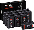 PKCELL 9 Volt Batteries 12 Pack, 9V Batteries Ultra Alkaline 6LR61 9V Battery by Pkcell