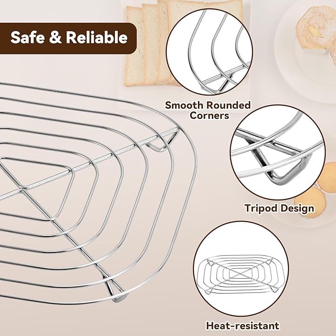 2PCS Crisper Stainless Steel Rack Compatible - Image 5