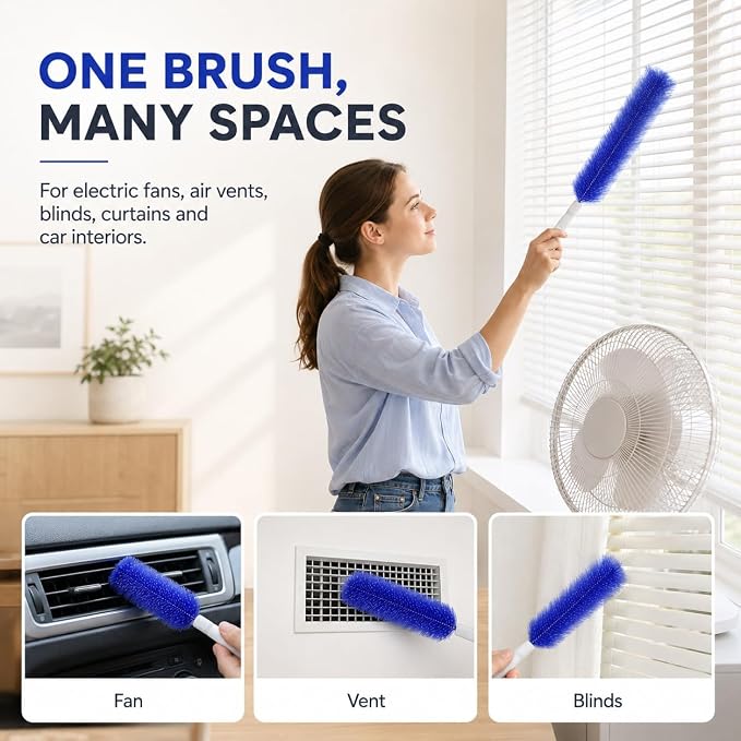 Bendable Microfiber Head, Reusable Dust Remover, Fan Cleaner Brush Washable - Image 5