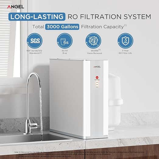 ANGEL Reverse Osmosis Water Filter, 7 Stage Under Sink Water Filtration System - Image 2