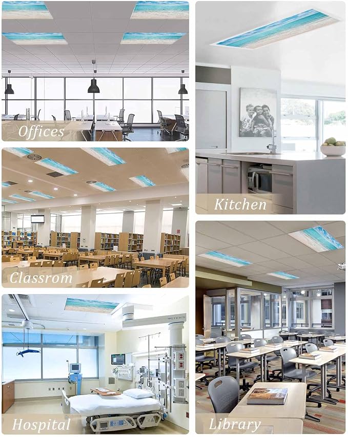 Ocean 3 Pcs Fluorescent Light Covers, 4 x 2 Ft - Image 5