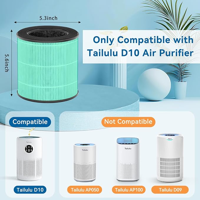Tailulu D10 Replacement Filter, Air Purifier Filter - Image 3