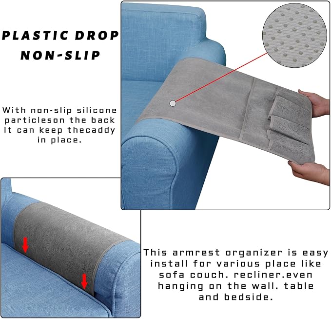NB Sofa Armrest Organize Remote Holder Bedside Caddy Organizer - Image 5