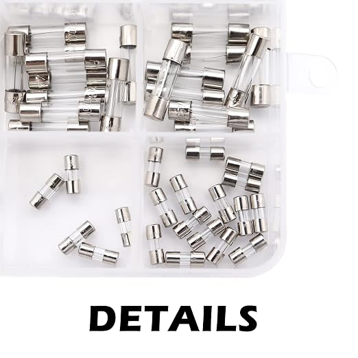 120Pcs Christmas Light Fuses 9 Values 125V Fast Blow Glass Fuses Assortment Kit - Image 4