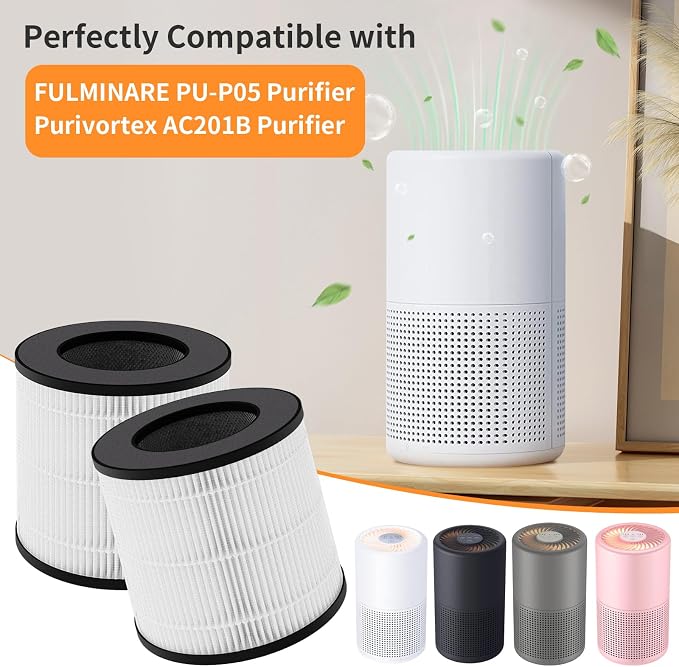 2-Pack PU-P05 AC201B Replacement Filter Compatible - Image 2