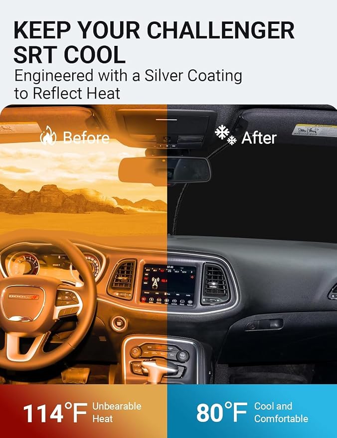 Proadsy 2026 Upgrade Front Windshield Sun Shade Foldable Sunshade Protector - Image 3