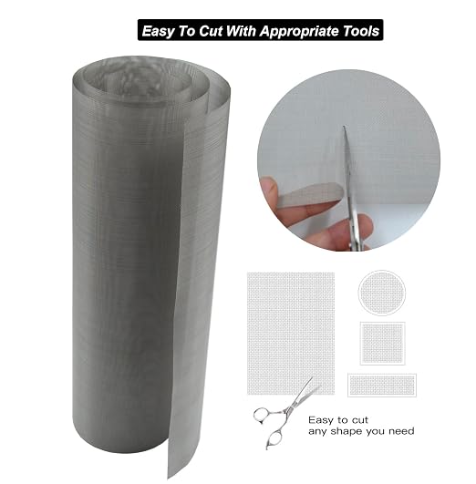 304 Stainless Steel Mesh 80Mesh, 15.7"x47.2" Metal Mesh Screen, Woven Fine Wire - Image 5