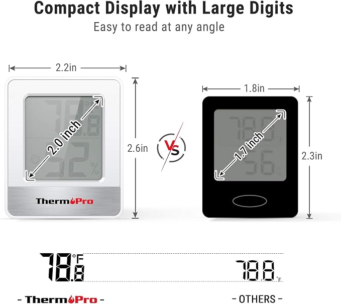 TempPro TP49 Digital Hygrometer Indoor Thermometer Humidity Meter Room - Image 4