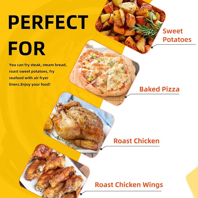 Katbite 200Pcs 8.5 inch Air Fryer Parchment Paper Liners, Unbleached Air Fryer - Image 5