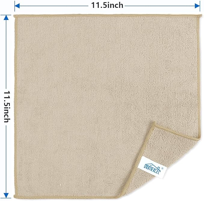HOMEXCEL Brown Microfiber Cleaning Cloth, 50 Pack Cleaning Towels - Image 7
