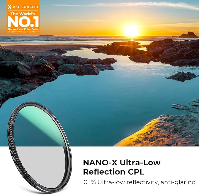 K&F CONCEPT 46mm Ultra-Low Reflectivity Circular Polarizers Filter 28 - Image 2