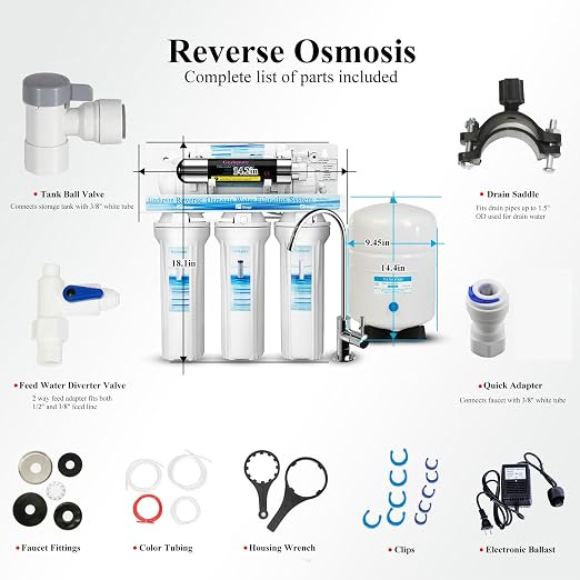 Geekpure 6 Stage Reverse Osmosis RO Drinking Water Filter System - Image 5