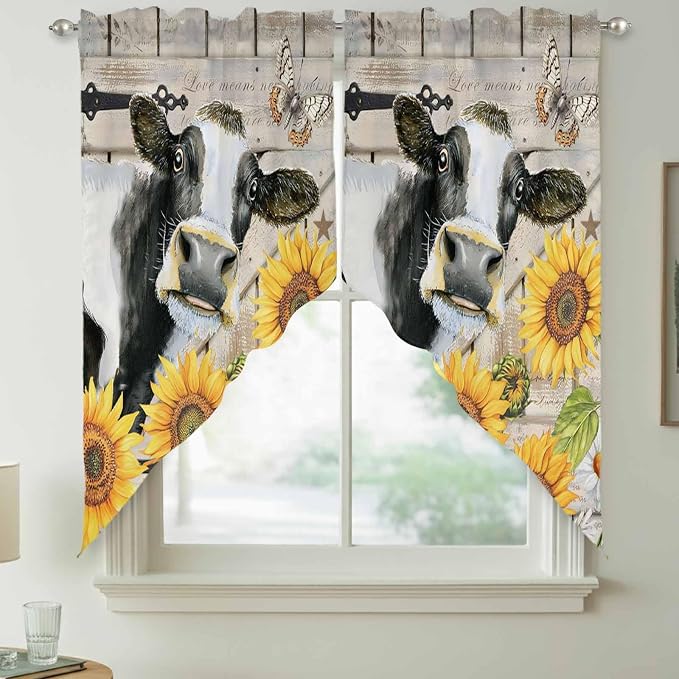 Yellow Sunflowers Swag Valances - Image 7