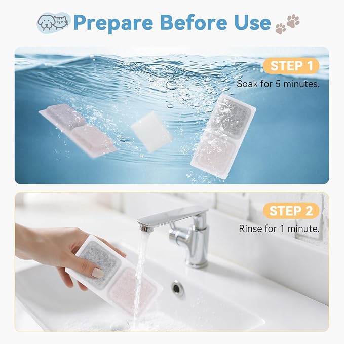 32 Pack Dog Water Filters for 13L/3.4Gal & 16L/4.2Gal Dog Water Fountain - Image 4