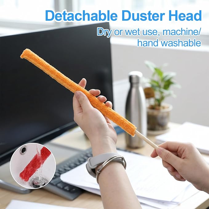 12 Pcs Microfiber Detail Duster Sticks, Crevice Cleaning Brush Kit - Image 4