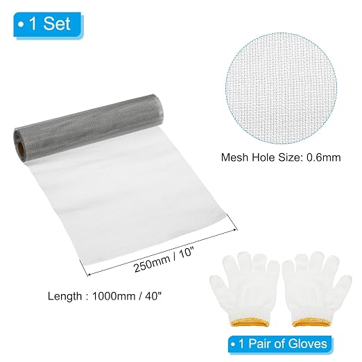 PATIKIL 40" L x 10" W Woven Wire Mesh, 30 Mesh 304 Stainless Steel Air Vent - Image 2