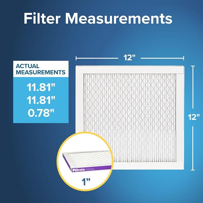 Filtrete 12x12x1 AC Furnace Air Filter, MERV 12, MPR 1500, CERTIFIED asthma & - Image 2