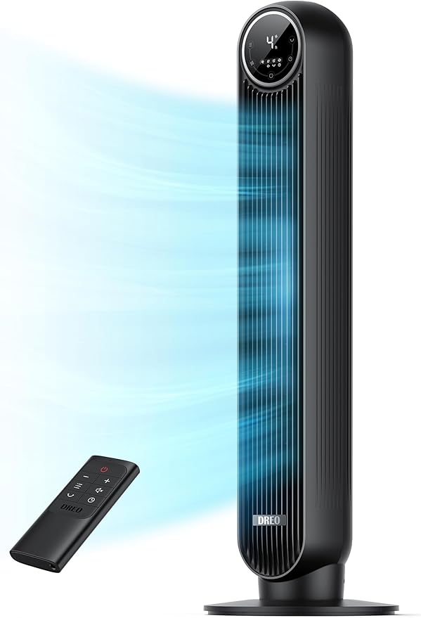 DREO Tower Fan for Bedroom, 2026 Upgraded DC Motor, 28ft/s High Velocity by Unknown