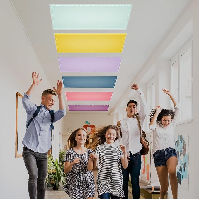 QOUBAI 6PCS Fluorescent Light Covers, 4x2 Feet Magnetic Light Cover Fluorescent - Image 4