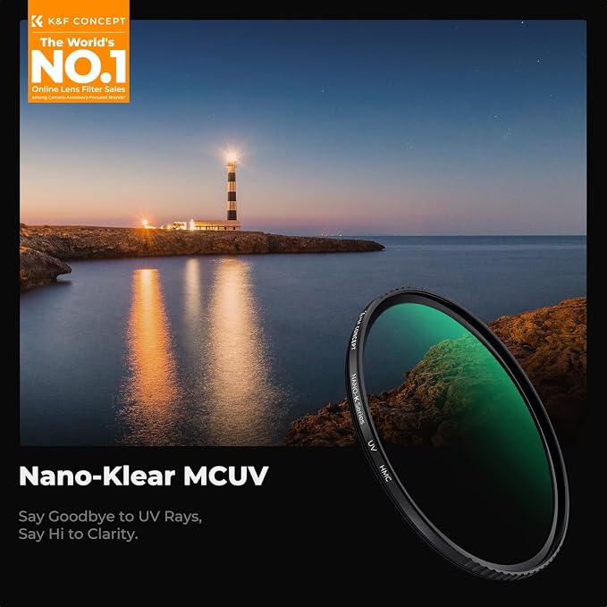 K&F CONCEPT 39mm MCUV Lens Protection Filter Ultra Slim 18 Multi-Coating | - Image 2