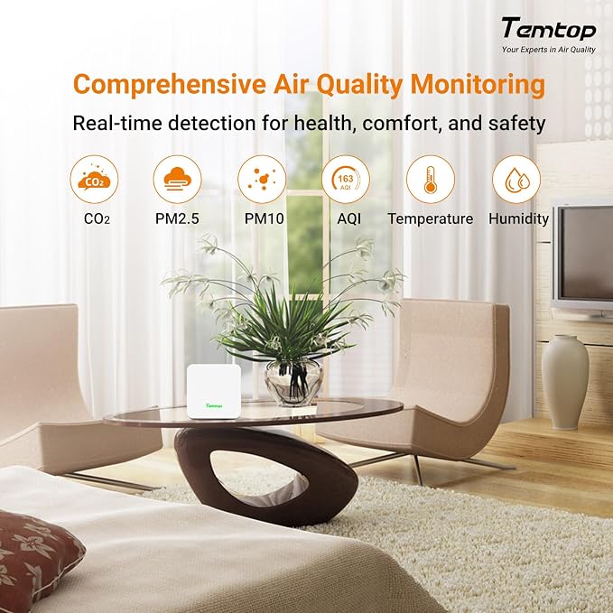 Temtop Complete Home Air Quality Monitoring System – M100 2nd Gen Touchscreen - Image 6