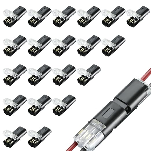 20 Pack Led Strip Lights Connectors, Double Wire Plug-in Connector Led Light by DFCROMI