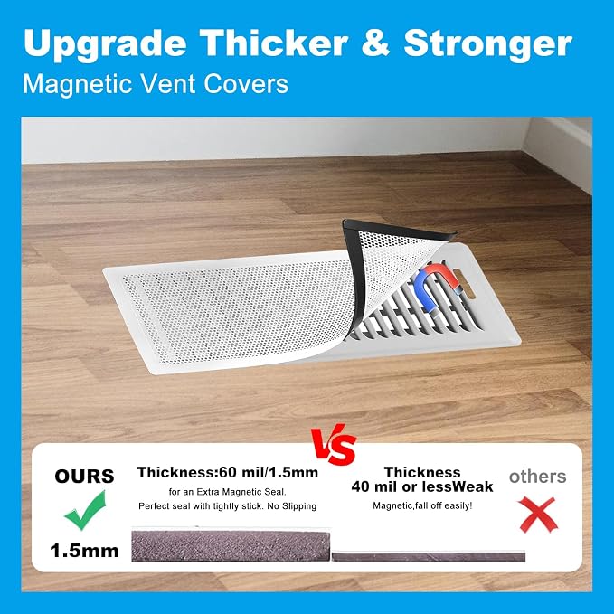 4 PCS White Magnetic Vent Covers-5.5x12 Magnetic Air Vent Covers - Image 4
