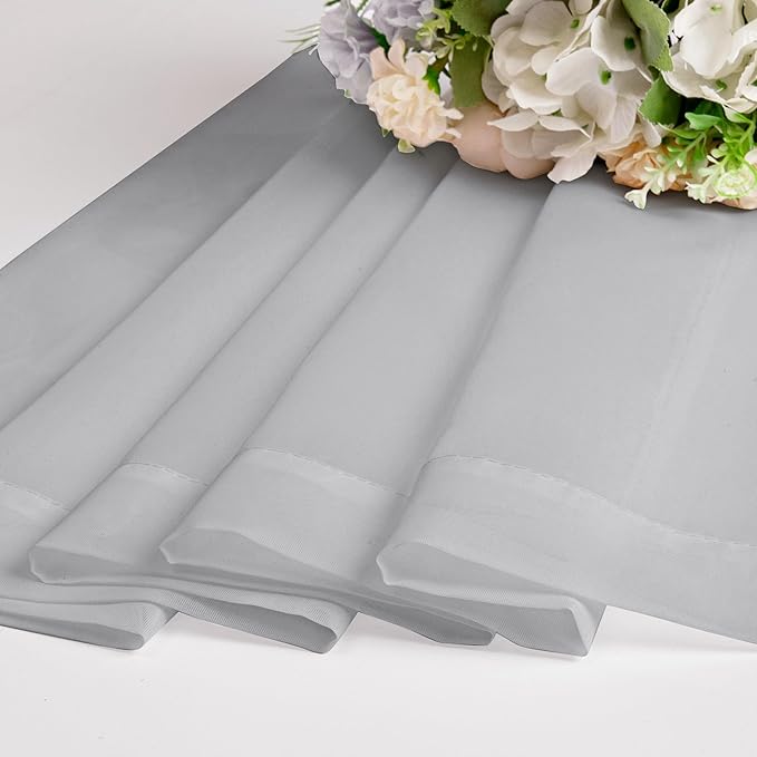 OWENIE Sheer Curtains 63 inch Length for Bedroom Living Room 2 Panels Set, Rod Pocket Top Fimly Sheer Vertical Curtains & Drapes, Soft Light Weight Airy Sheer Curtians for Basement Bathroom, 42"x63"