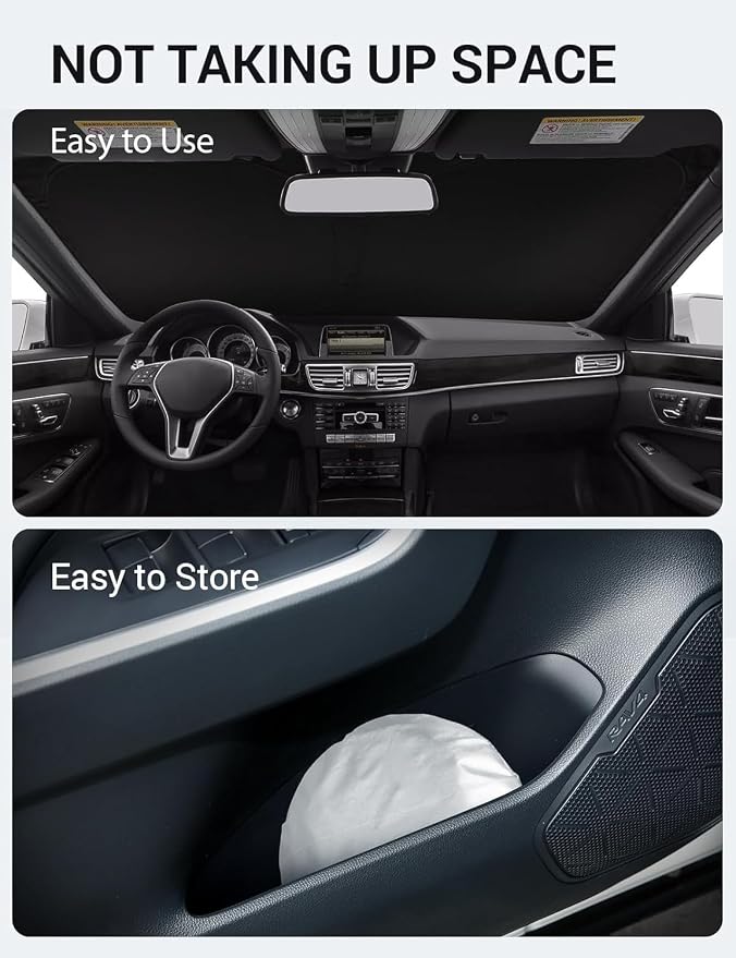 Proadsy 2026 Upgrade Windshield Sun Shade Custom Fit 2010-2016 E Class Foldable - Image 9