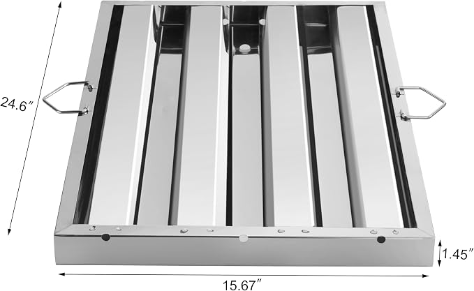 New Star Foodservice 54347 Stainless Steel Hood Filter 16" W x 25" H - Image 2