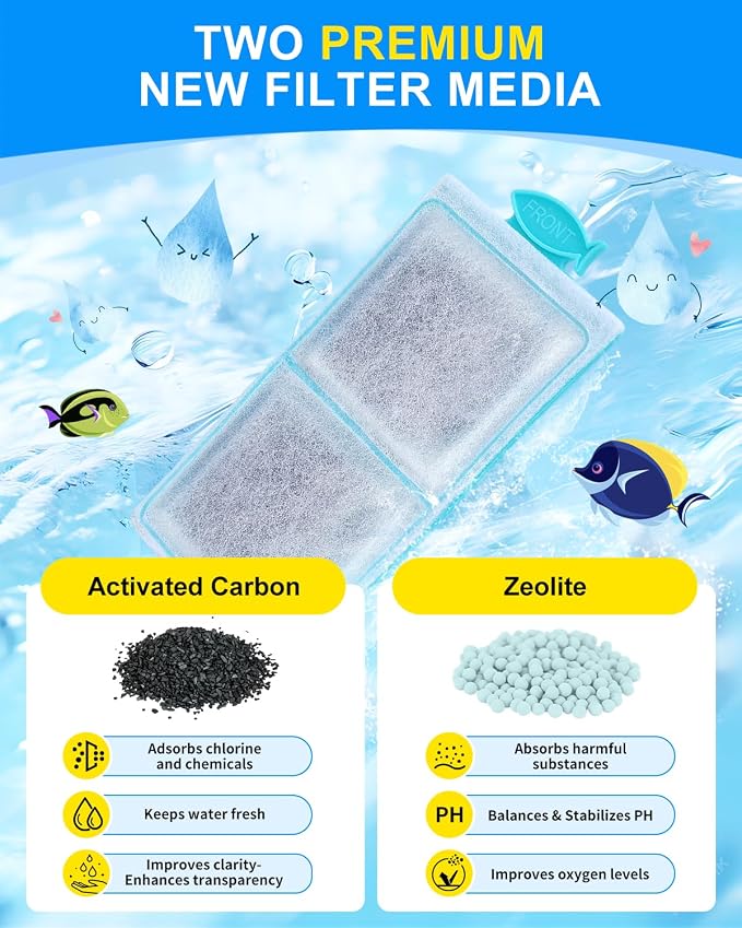 12 Pack Fish Tank Filter Compatible - Image 4