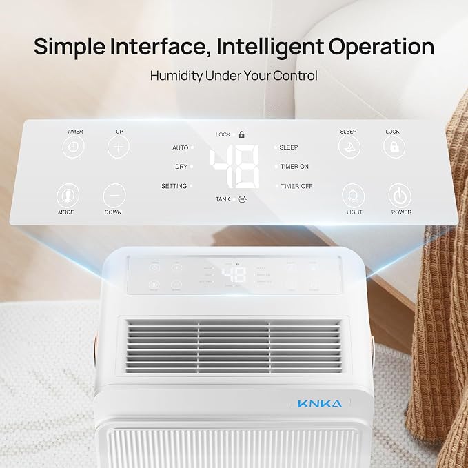 KNKA Energy Star 4500 Sq.Ft Dehumidifier, Max 80 Pint/Day Dehumidifier - Image 3