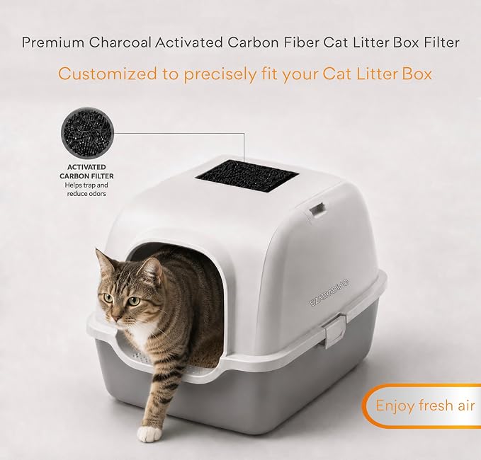 Pet Premium Charcoal Activated Carbon Fiber Replacement Air Odor Filter - Image 6