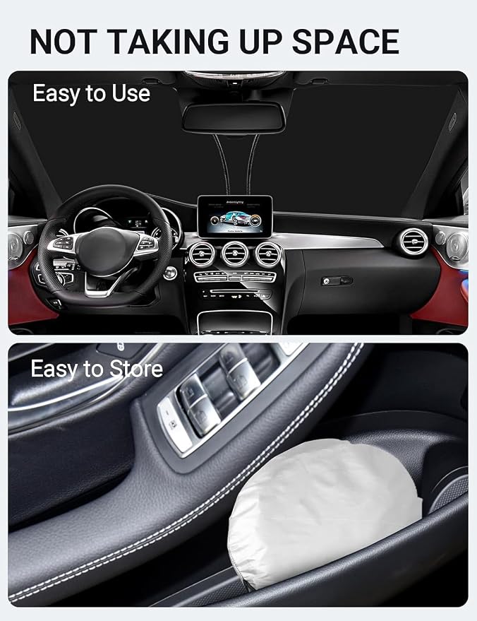 Proadsy 2026 Upgrade Front Windshield Sun Shade Foldable Sunshade Protector - Image 9