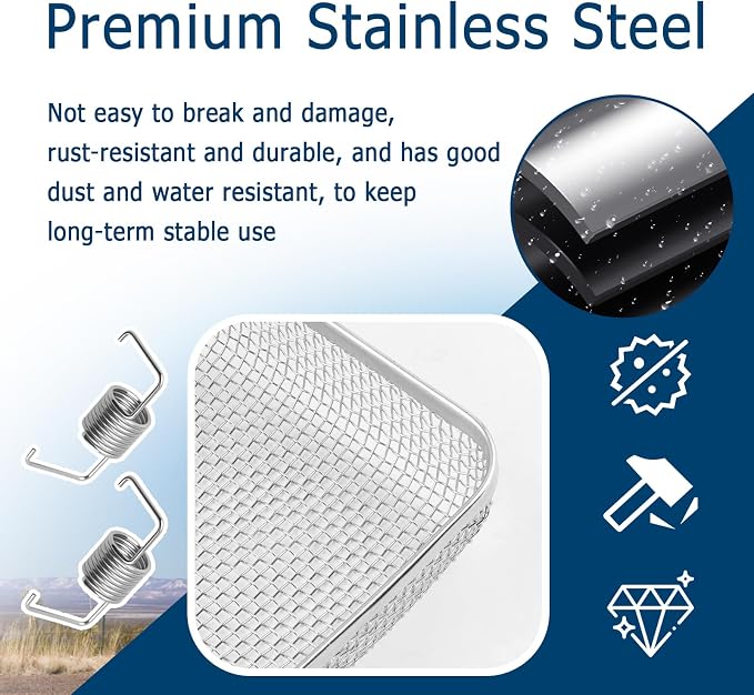 4.64×4.64 Inch RV Vent Cover Stainless Steel, RV Furnace Vent Screen & - Image 3