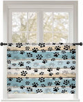 Sheer Curtains 45 Inch Length, Vintage Farmhouse Country Wood Grain Privacy by Unknown
