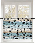 Sheer Curtains 54 Inch Length, Vintage Farmhouse Country Wood Grain Privacy by Unknown